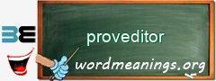 WordMeaning blackboard for proveditor